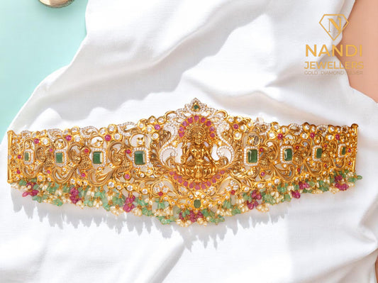 Antique Emerald Laxmi 3D Vadyanam