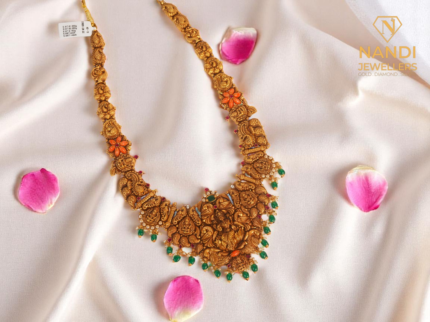 Antique Gold Nakshi Bridal Jewellery Set