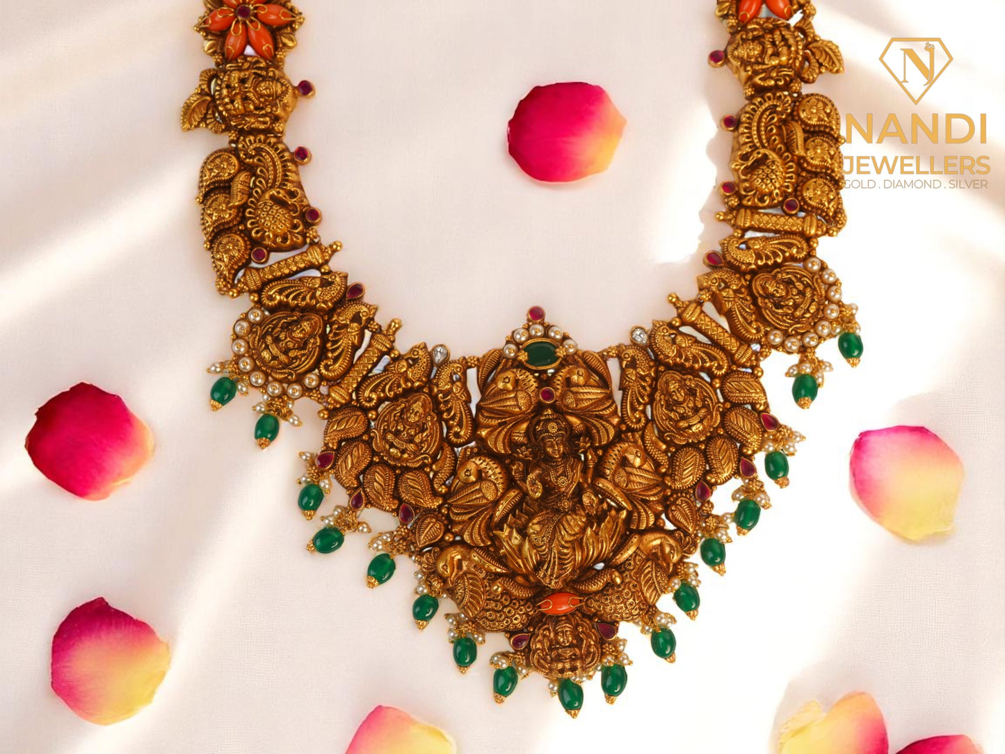 Antique Gold Nakshi Bridal Jewellery Set