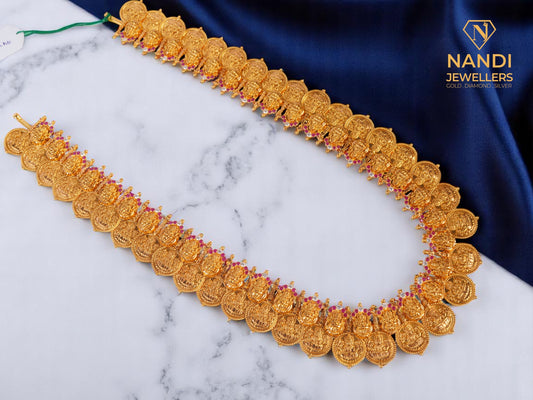 Antique Gold Laxmi Kasu Haaram