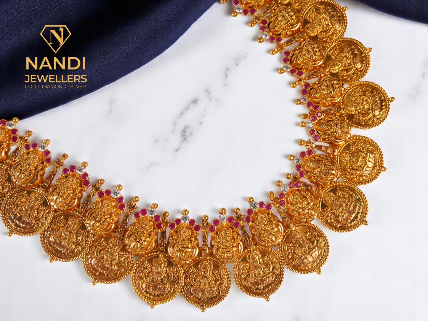 Antique Gold Laxmi Kasu Haaram