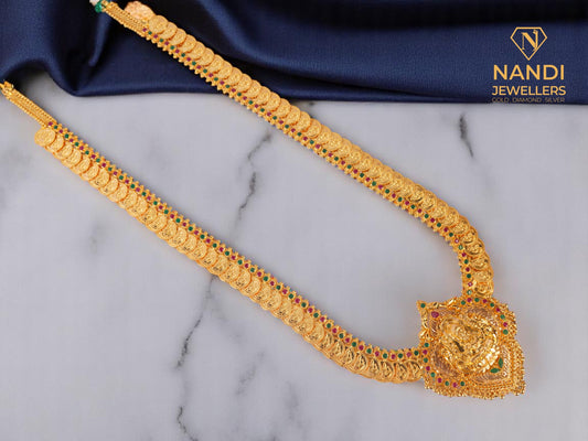 Gold Long Lakshmi Kasu Haaram