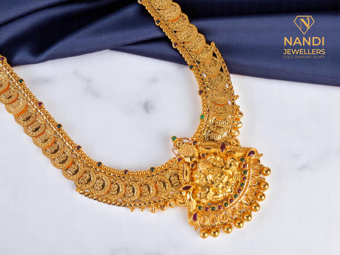 Premium Bridal Gold Laxmi Kasu Haaram