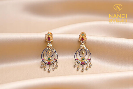 Elegant Gold Chandbali Earrings