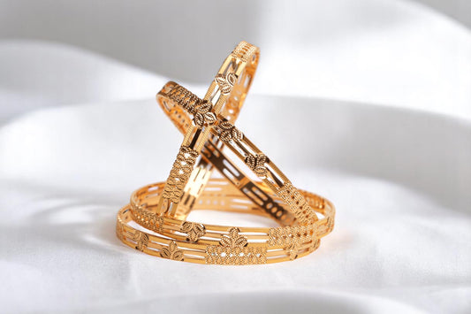 Elegant  Gold Paisley MC Bangles