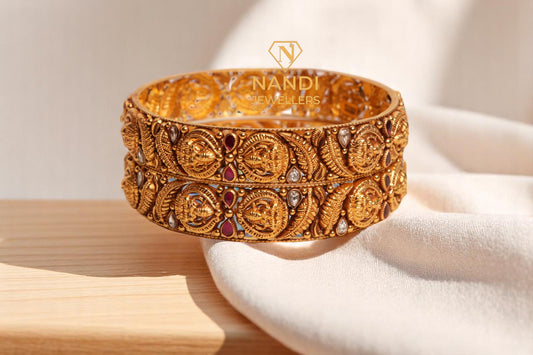 Antique Temple Gold Bangles