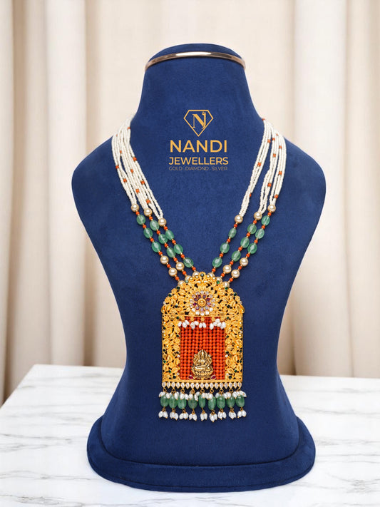 BEADS LONG LAXMI DEVI NECKLACE