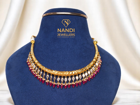GOLD ROUND KANTI NECKLACE