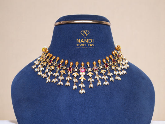 GOLD LIGHTWEIGHT GUTTAPUSALU NECKLACE