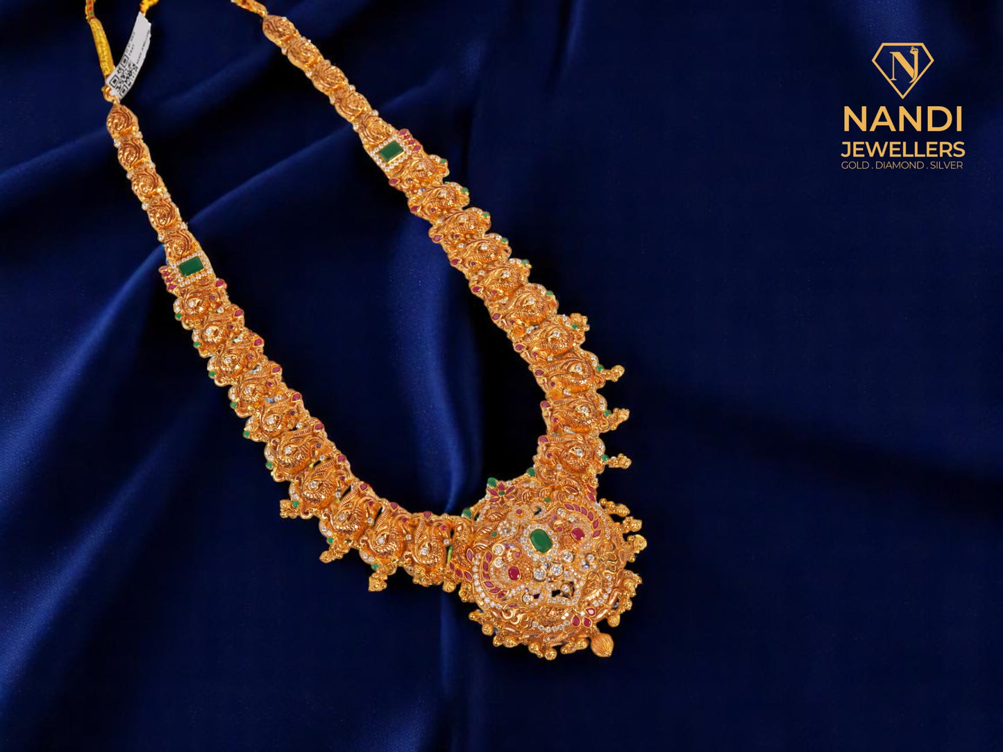 Gold Nakshi Pachi Fusion Bridal Jewellery Set